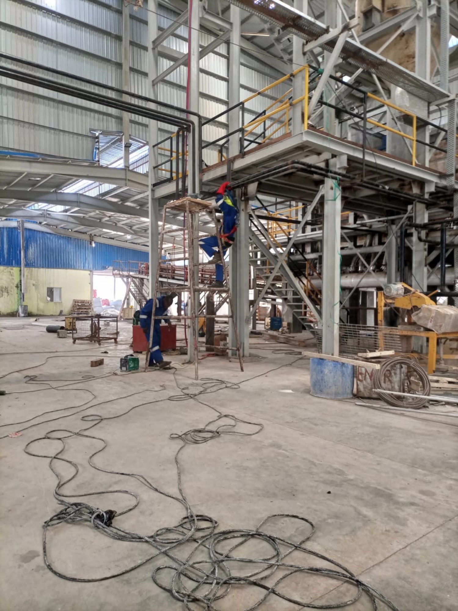 Factory scaffold work