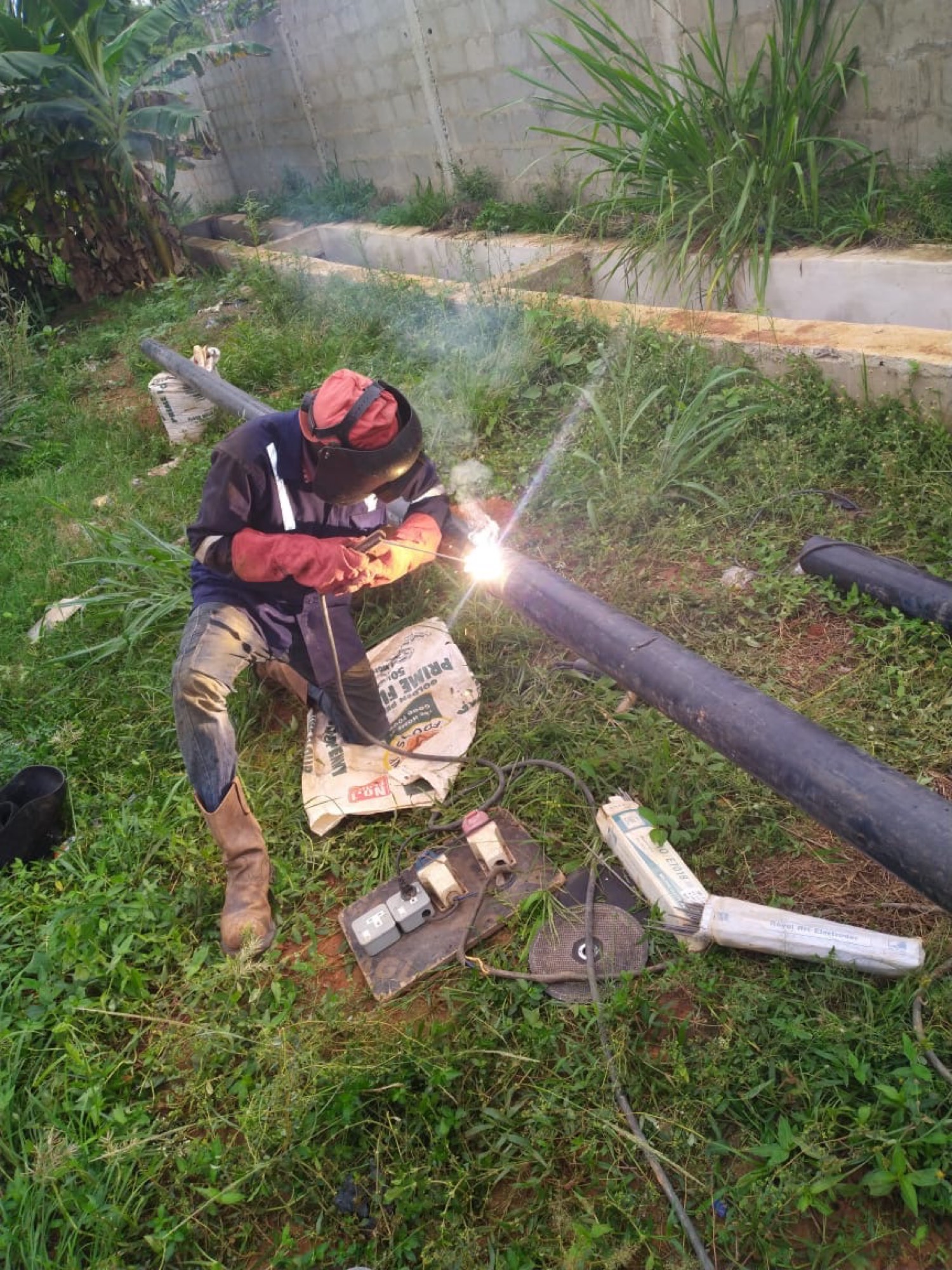 Grass area arc weld